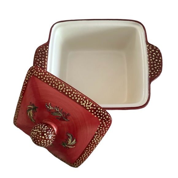 BLUE JEAN CHEF Ceramic Casserole Dish W/ Lid Rooster 1.5QT - Picture 5 of 7